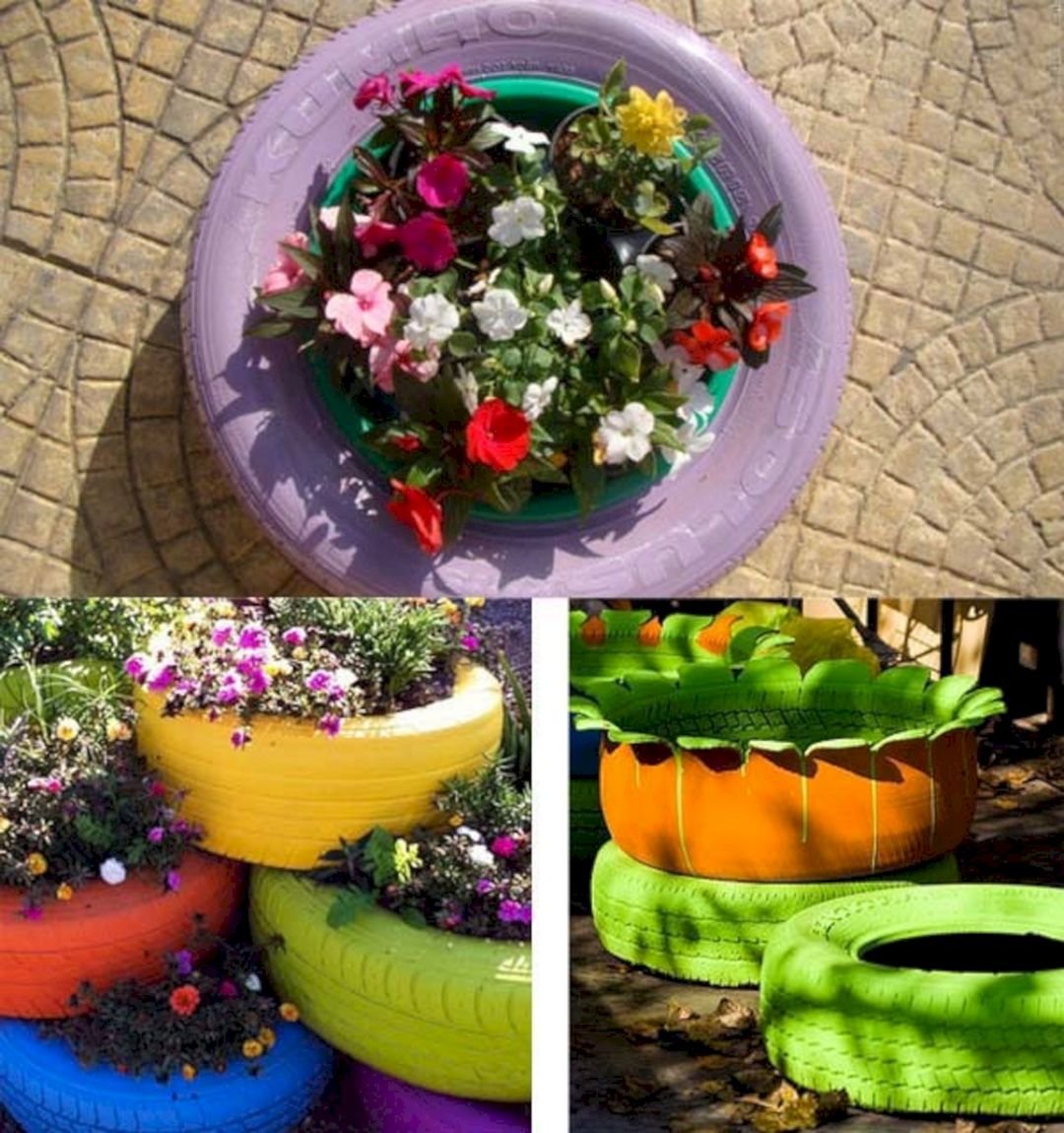 Красивые клумбы из баллонов
