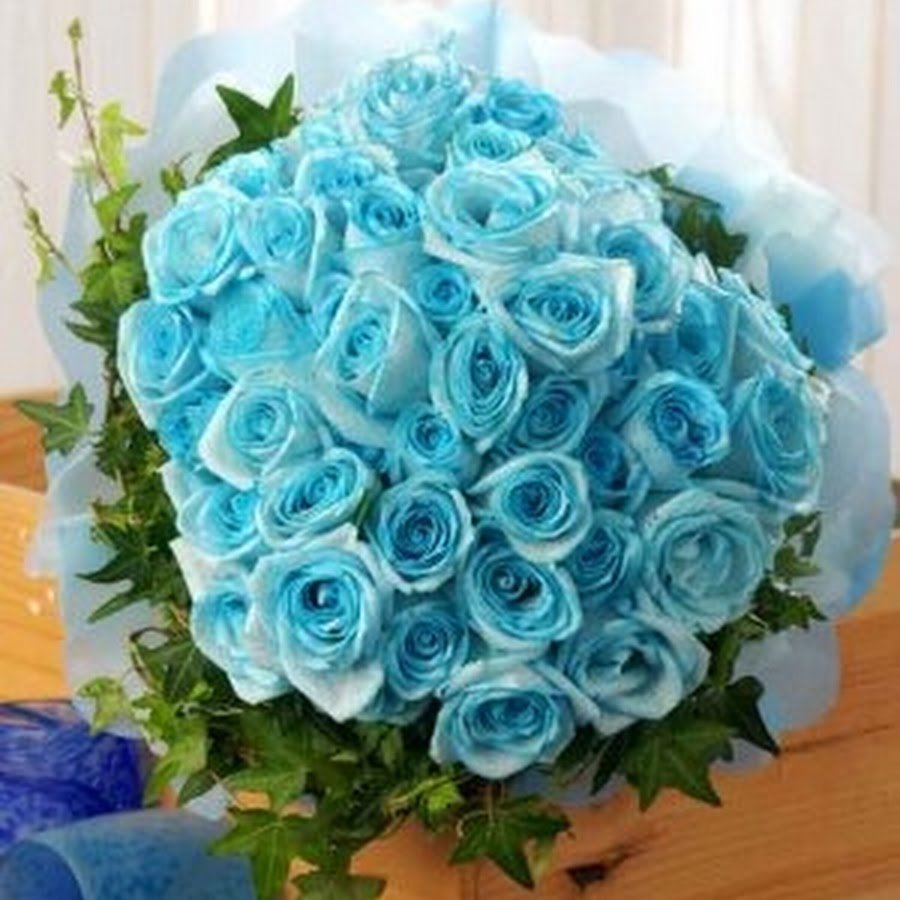Букет голубых цветов