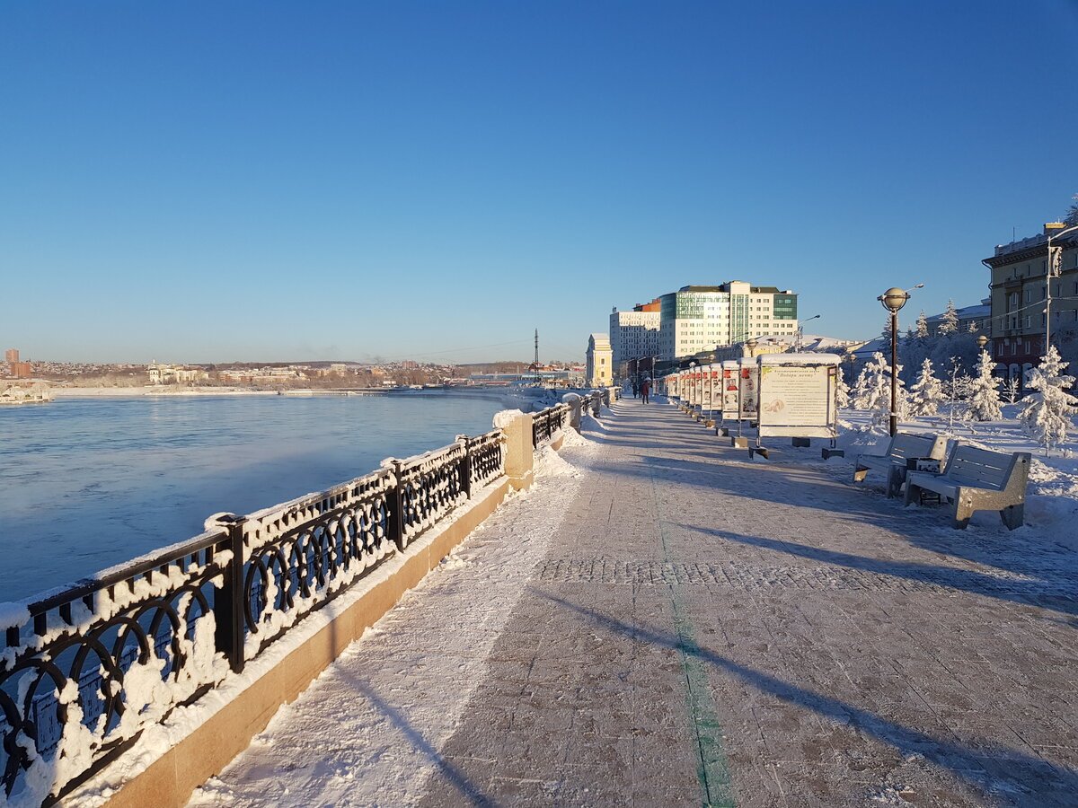 Нижняя набережная ангары Иркутск