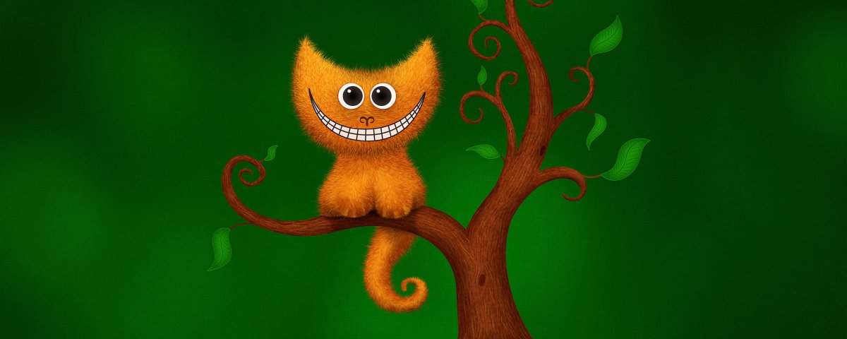 Улыбка Чеширского кота на дереве
