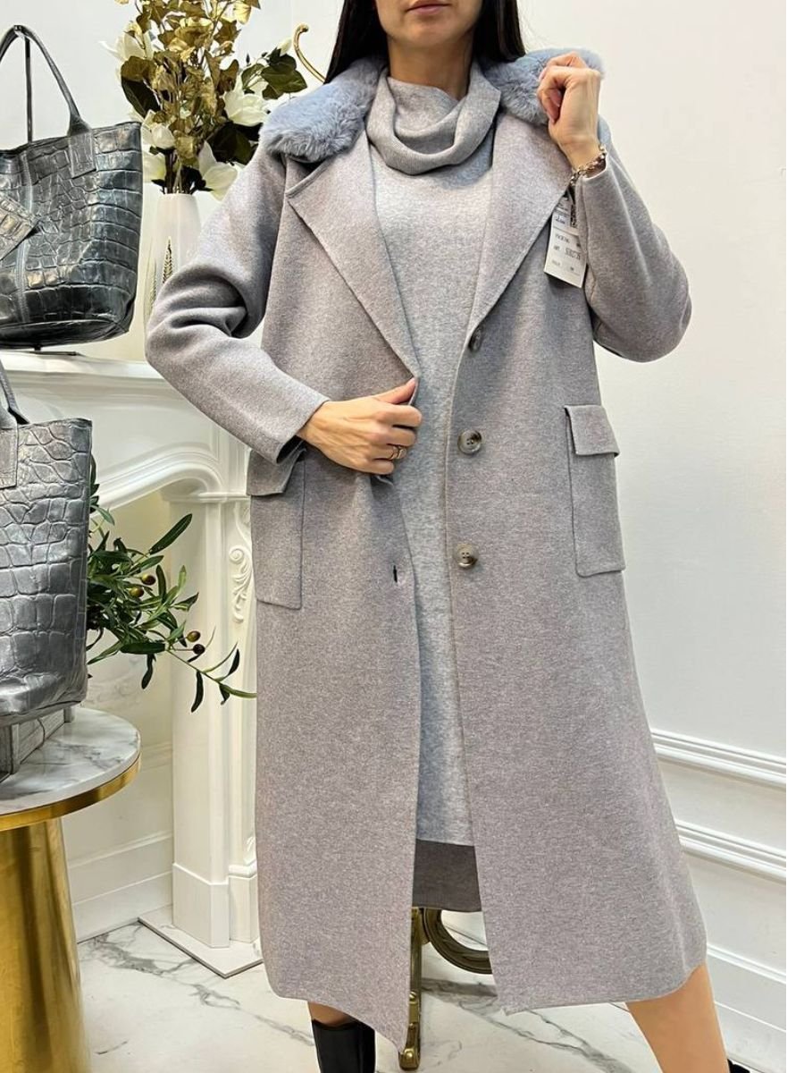Серое пальто Max Mara