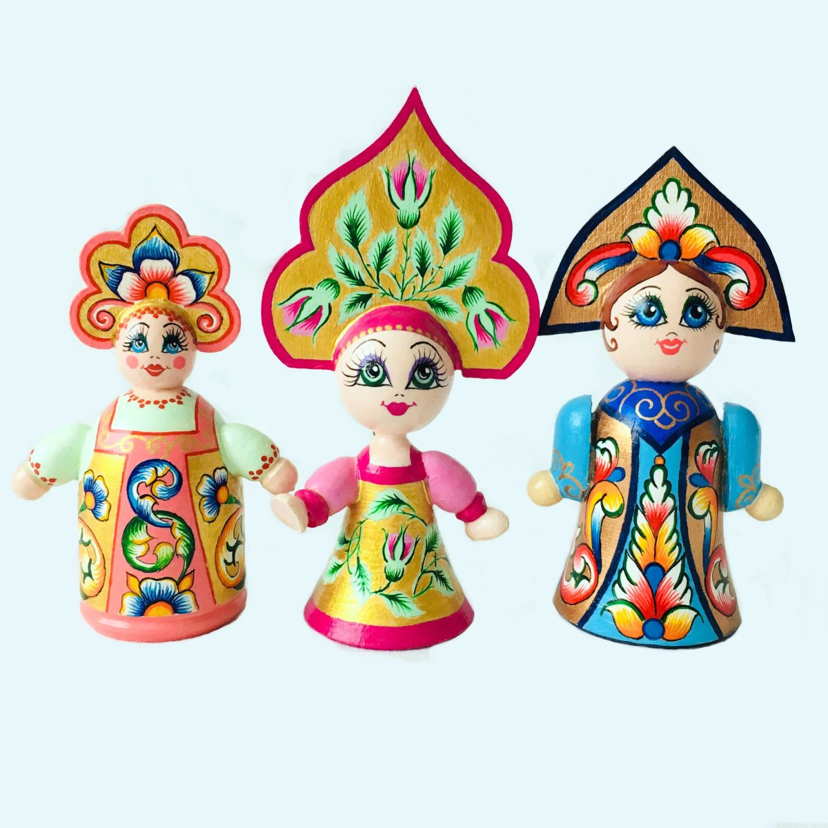 Матрешка гуслицкая роспись